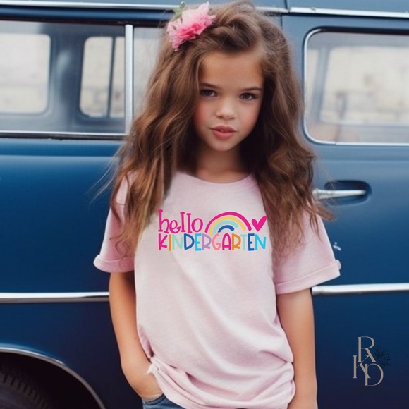 Hello Kindergarten Tshirt, Back to School TShirt - Picture 2 of 2
